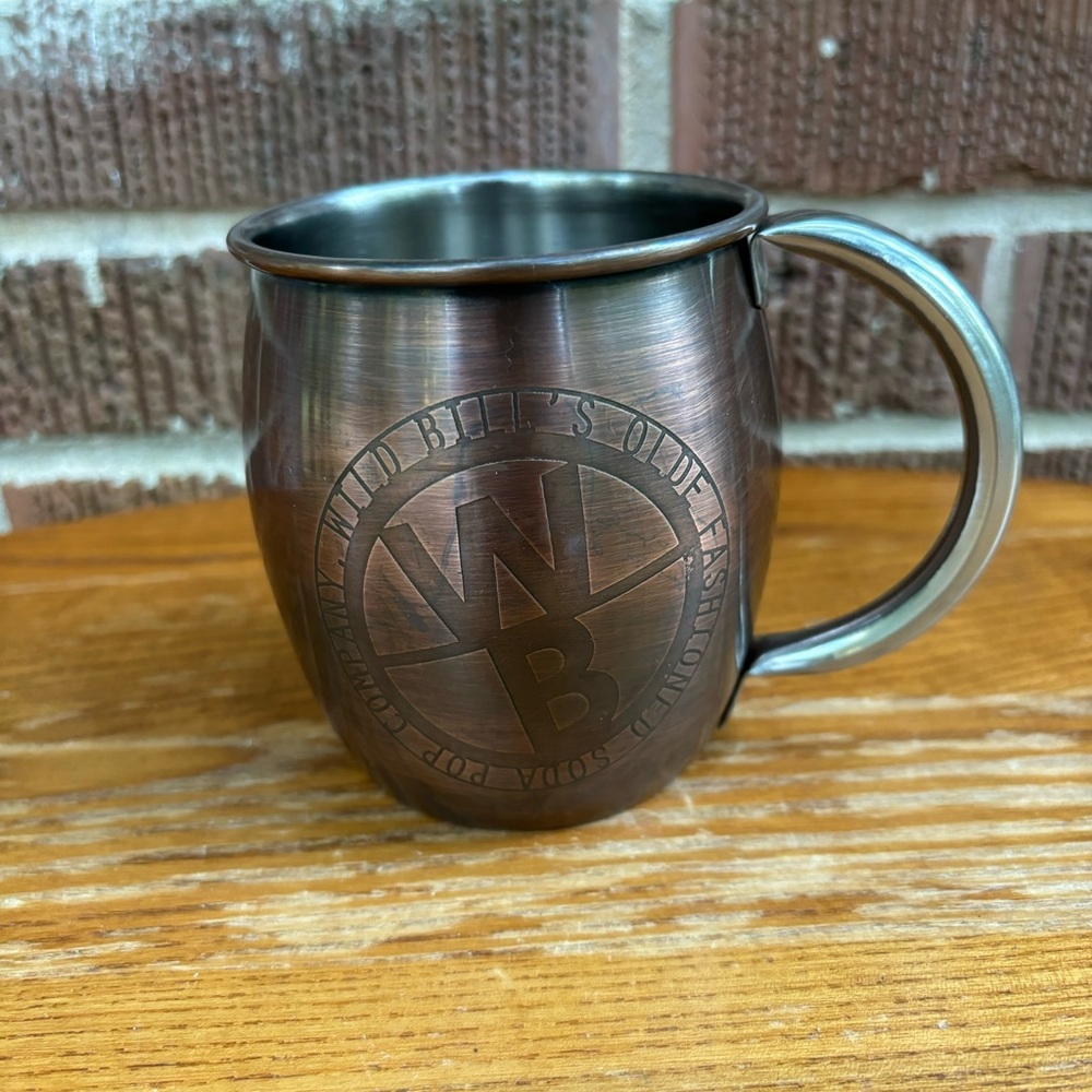 Bike Week Gettysburg 2008 Wild Bill Silver color Mug 5" X 3.75" aluminum tin.
